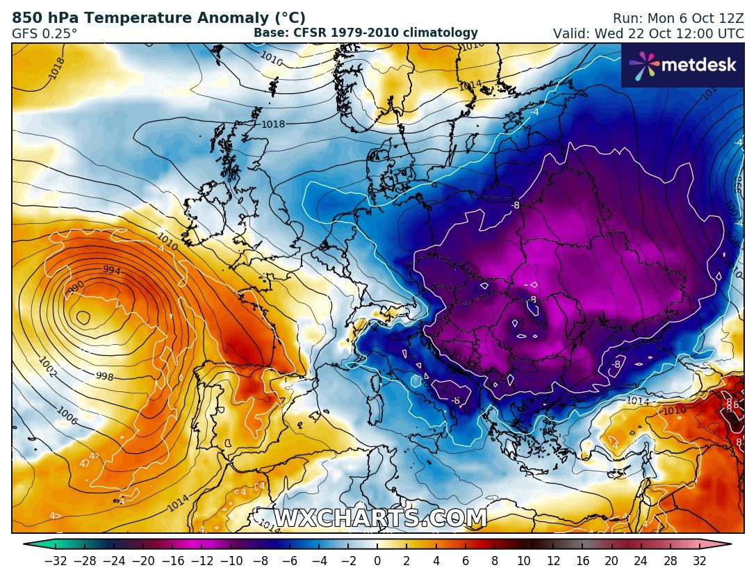 850hPa temperature anomaly